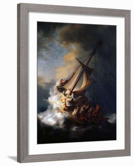 Christ in the Storm on the Lake of Galilee, 1633-Rembrandt van Rijn-Framed Giclee Print