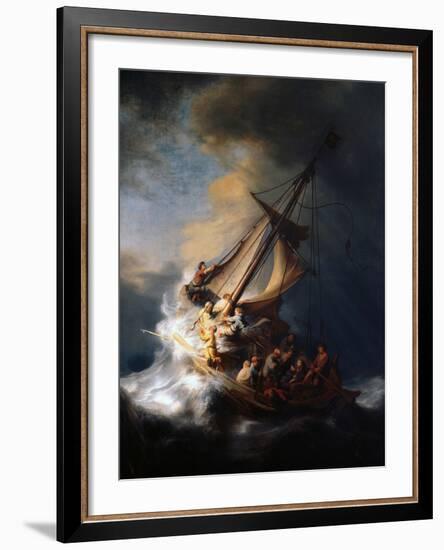 Christ in the Storm on the Lake of Galilee, 1633-Rembrandt van Rijn-Framed Giclee Print