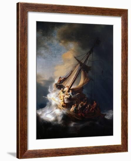 Christ in the Storm on the Lake of Galilee, 1633-Rembrandt van Rijn-Framed Giclee Print