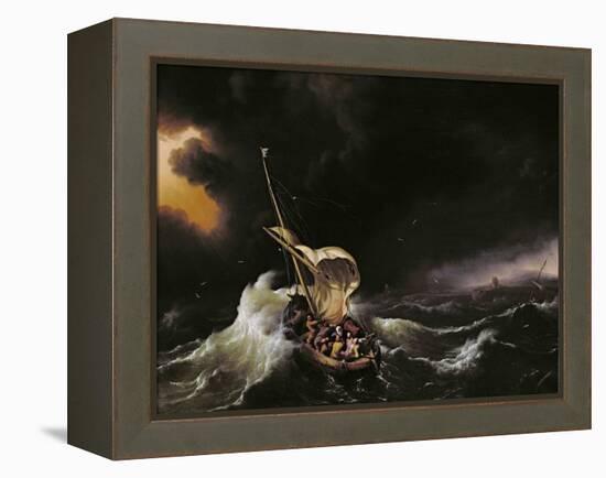 Christ in the Storm on the Sea of Galilee, 1695-Ludolf Backhuysen-Framed Premier Image Canvas