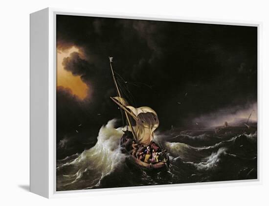 Christ in the Storm on the Sea of Galilee, 1695-Ludolf Backhuysen-Framed Premier Image Canvas