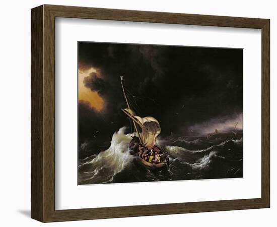 Christ in the Storm on the Sea of Galilee, 1695-Ludolf Backhuysen-Framed Giclee Print