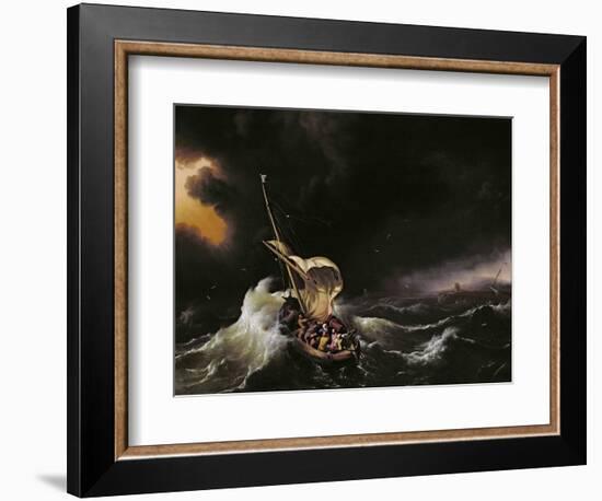 Christ in the Storm on the Sea of Galilee, 1695-Ludolf Backhuysen-Framed Giclee Print