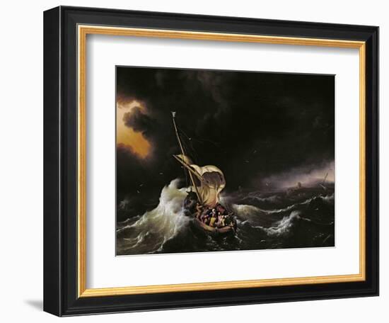 Christ in the Storm on the Sea of Galilee, 1695-Ludolf Backhuysen-Framed Giclee Print