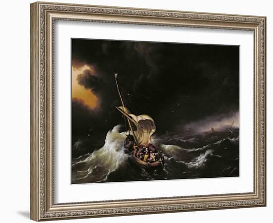 Christ in the Storm on the Sea of Galilee, 1695-Ludolf Backhuysen-Framed Giclee Print