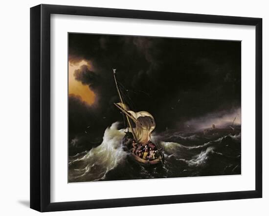 Christ in the Storm on the Sea of Galilee, 1695-Ludolf Backhuysen-Framed Giclee Print