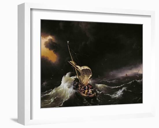 Christ in the Storm on the Sea of Galilee, 1695-Ludolf Backhuysen-Framed Giclee Print