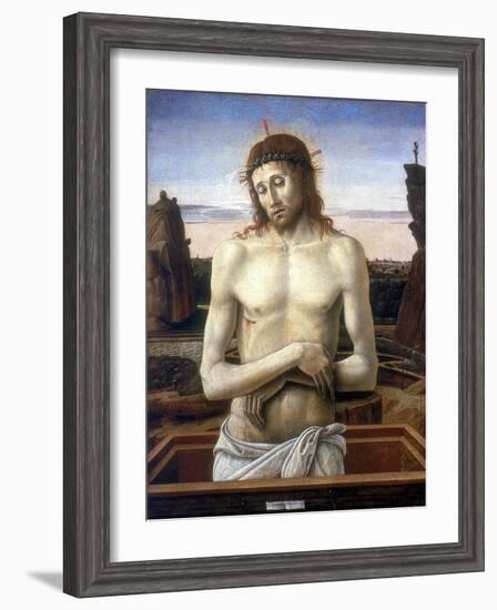 Christ in the Tomb, 1460-Giovanni Bellini-Framed Giclee Print