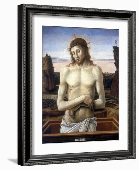 Christ in the Tomb, 1460-Giovanni Bellini-Framed Giclee Print