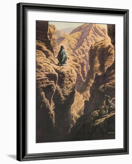 Christ in the Wilderness-Jack Hayes-Framed Giclee Print