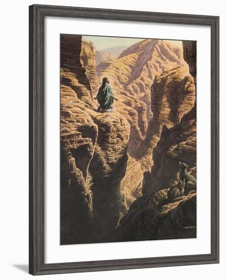 Christ in the Wilderness-Jack Hayes-Framed Giclee Print