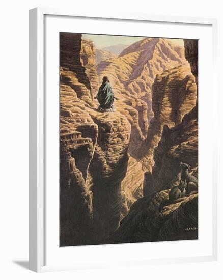 Christ in the Wilderness-Jack Hayes-Framed Giclee Print