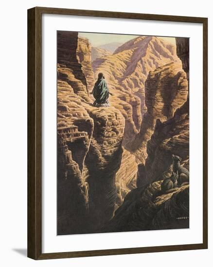 Christ in the Wilderness-Jack Hayes-Framed Giclee Print