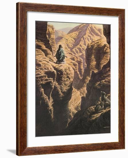 Christ in the Wilderness-Jack Hayes-Framed Giclee Print