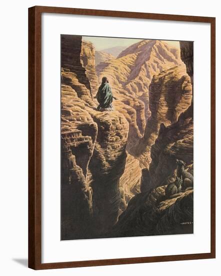Christ in the Wilderness-Jack Hayes-Framed Giclee Print