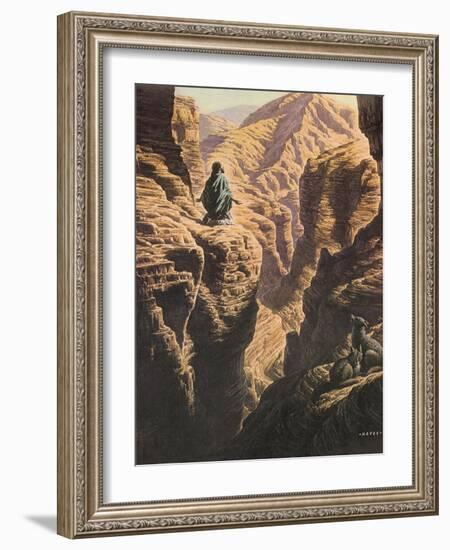 Christ in the Wilderness-Jack Hayes-Framed Giclee Print