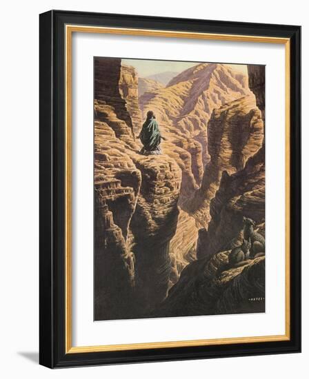 Christ in the Wilderness-Jack Hayes-Framed Giclee Print