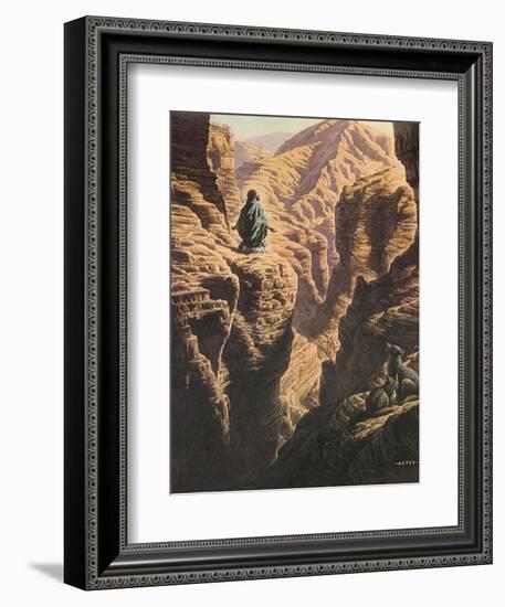 Christ in the Wilderness-Jack Hayes-Framed Giclee Print