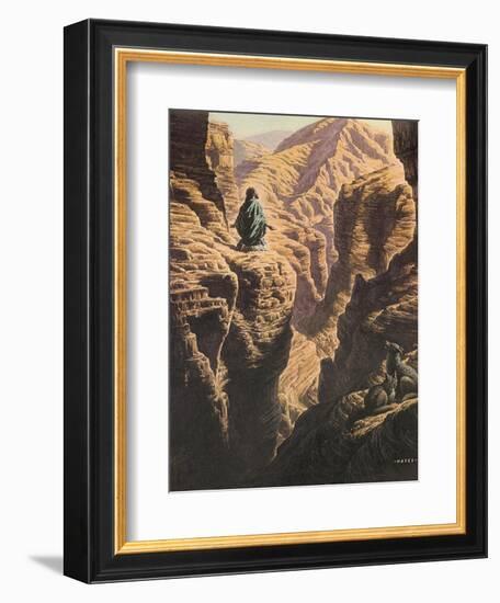 Christ in the Wilderness-Jack Hayes-Framed Giclee Print