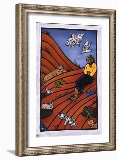 Christ in the Wilderness-Laura James-Framed Giclee Print