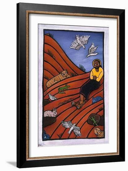 Christ in the Wilderness-Laura James-Framed Giclee Print