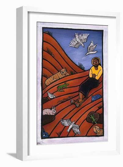 Christ in the Wilderness-Laura James-Framed Giclee Print