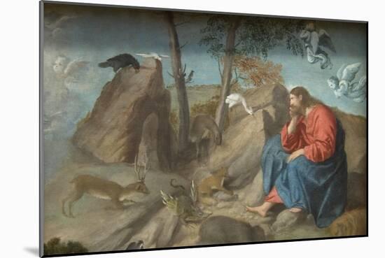 Christ in the Wilderness-Moretto Da Brescia-Mounted Art Print