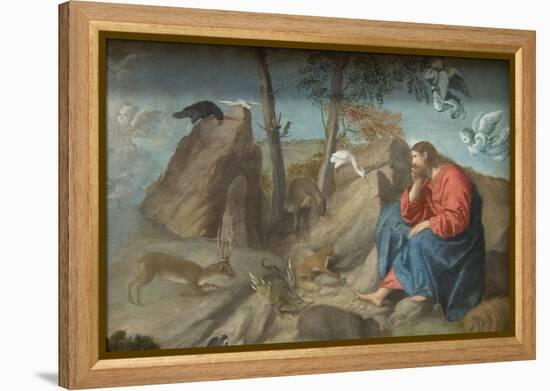 Christ in the Wilderness-Moretto Da Brescia-Framed Stretched Canvas