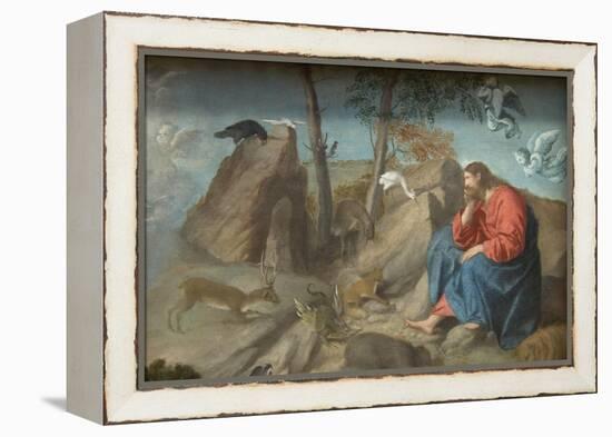 Christ in the Wilderness-Moretto Da Brescia-Framed Stretched Canvas