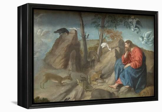 Christ in the Wilderness-Moretto Da Brescia-Framed Stretched Canvas