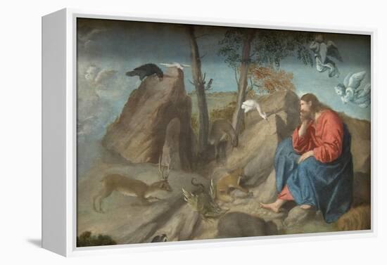 Christ in the Wilderness-Moretto Da Brescia-Framed Stretched Canvas