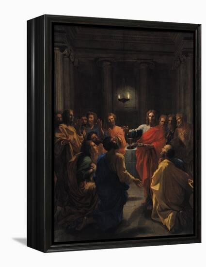 Christ Instituting the Eucharist, or the Last Supper, 1640-Nicolas Poussin-Framed Premier Image Canvas