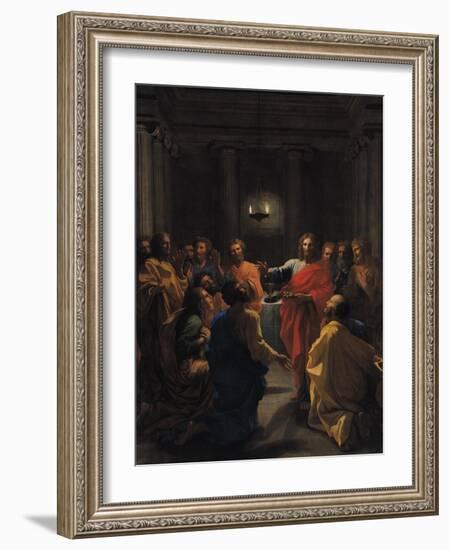 Christ Instituting the Eucharist, or the Last Supper, 1640-Nicolas Poussin-Framed Giclee Print