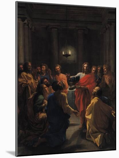 Christ Instituting the Eucharist, or the Last Supper, 1640-Nicolas Poussin-Mounted Giclee Print