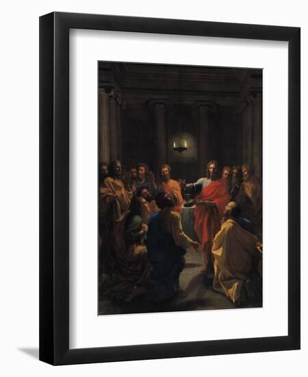 Christ Instituting the Eucharist, or the Last Supper, 1640-Nicolas Poussin-Framed Giclee Print