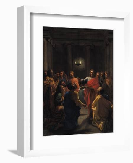 Christ Instituting the Eucharist, or the Last Supper, 1640-Nicolas Poussin-Framed Giclee Print