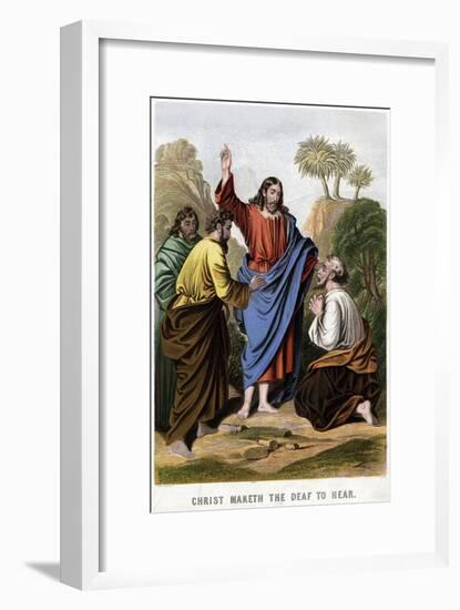 Christ Maketh the Deaf to Hear, 1860-Kronheim & Co-Framed Giclee Print