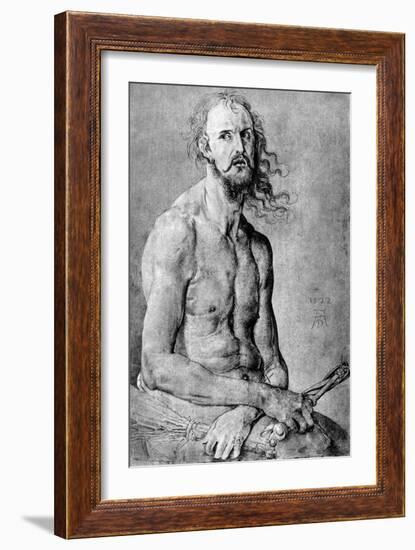 Christ, Man of Sorrow, with Durer?S Features, 1522-Albrecht Durer-Framed Giclee Print