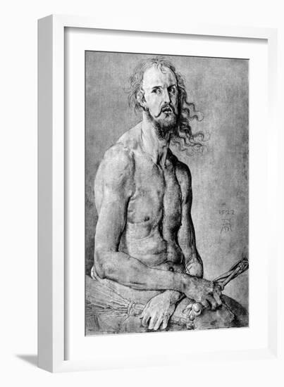 Christ, Man of Sorrow, with Durer?S Features, 1522-Albrecht Durer-Framed Giclee Print