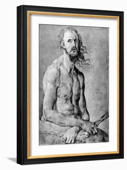 Christ, Man of Sorrow, with Durer?S Features, 1522-Albrecht Durer-Framed Giclee Print