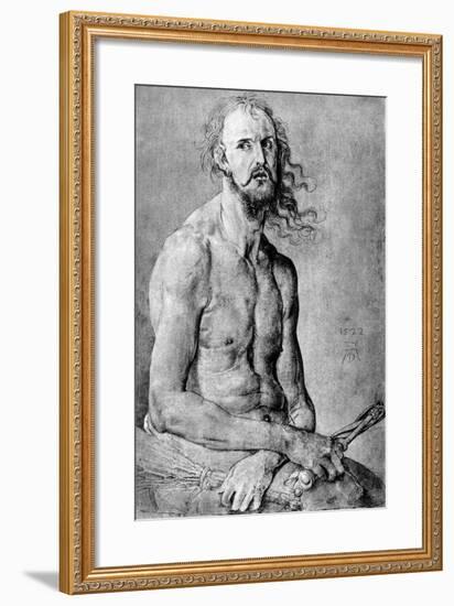 Christ, Man of Sorrow, with Durer?S Features, 1522-Albrecht Durer-Framed Giclee Print