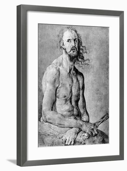 Christ, Man of Sorrow, with Durer?S Features, 1522-Albrecht Durer-Framed Giclee Print