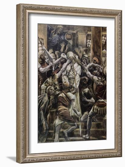 Christ Mocked in the House of Caiaphas-James Tissot-Framed Giclee Print