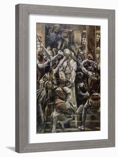 Christ Mocked in the House of Caiaphas-James Tissot-Framed Giclee Print