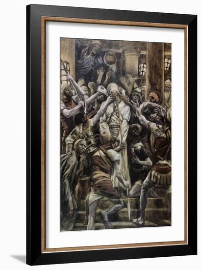 Christ Mocked in the House of Caiaphas-James Tissot-Framed Giclee Print