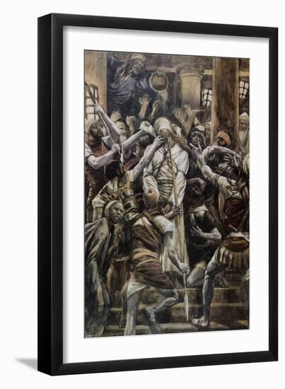 Christ Mocked in the House of Caiaphas-James Tissot-Framed Giclee Print