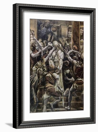 Christ Mocked in the House of Caiaphas-James Tissot-Framed Giclee Print