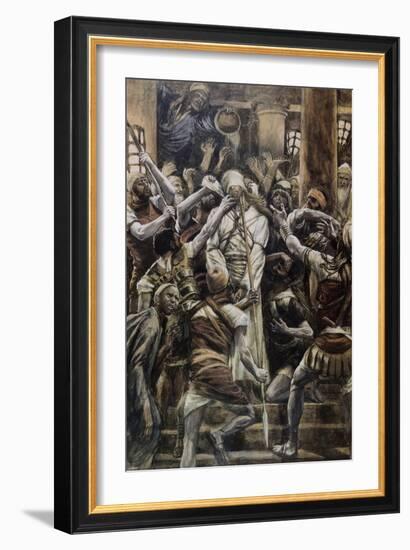 Christ Mocked in the House of Caiaphas-James Tissot-Framed Giclee Print