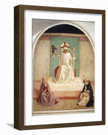 Christ Mocked in the Presence of the Virgin and Saint Dominic-Fra Angelico-Framed Giclee Print