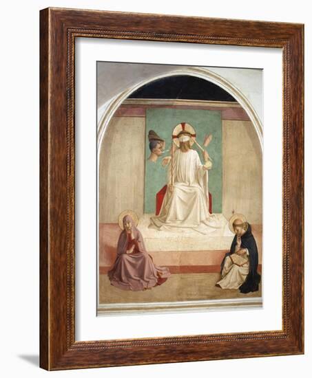 Christ Mocked in the Presence of the Virgin and Saint Dominic-Fra Angelico-Framed Giclee Print